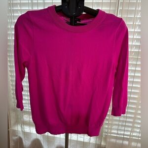 J. Crew Bright Pink lightweight sweater